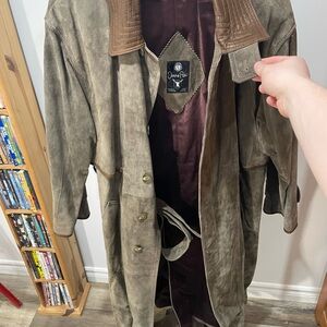 Men's Brown Suede Coat